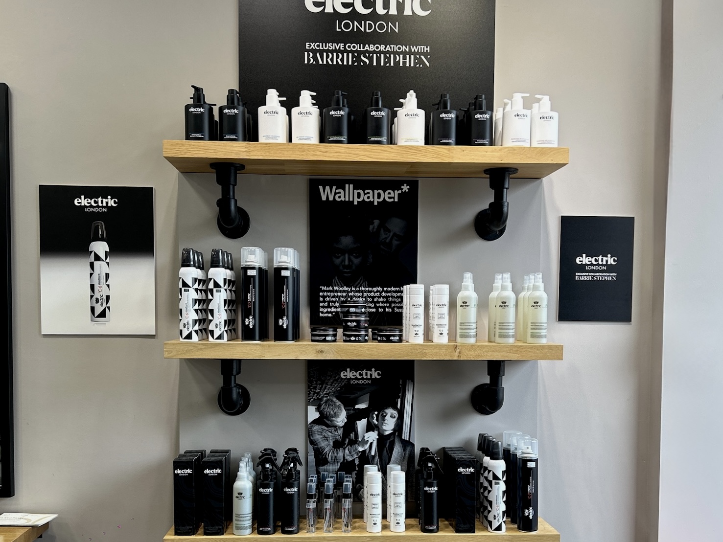 Electric London Hair product collection at Barrie Stephen Hair Anstey